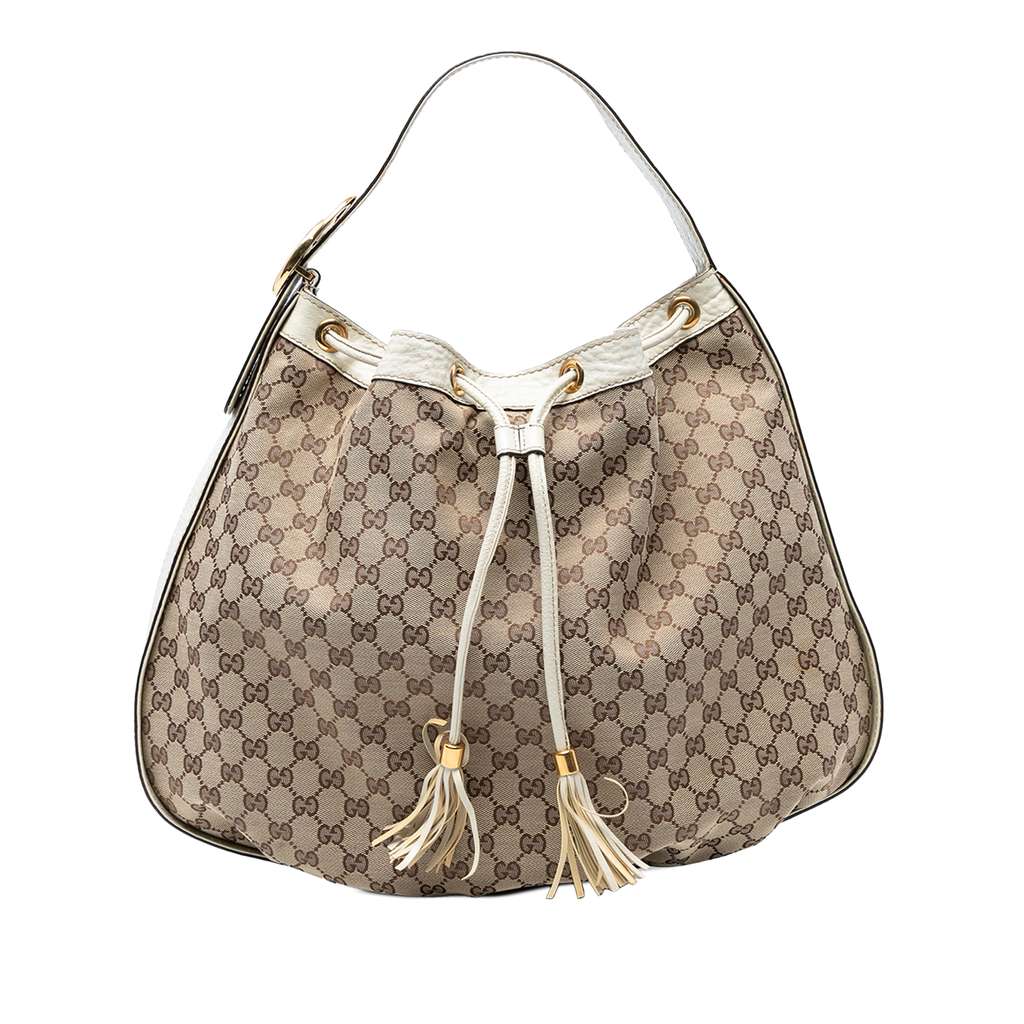 Gucci GG Canvas Interlocking Icon Drawstring Hobo