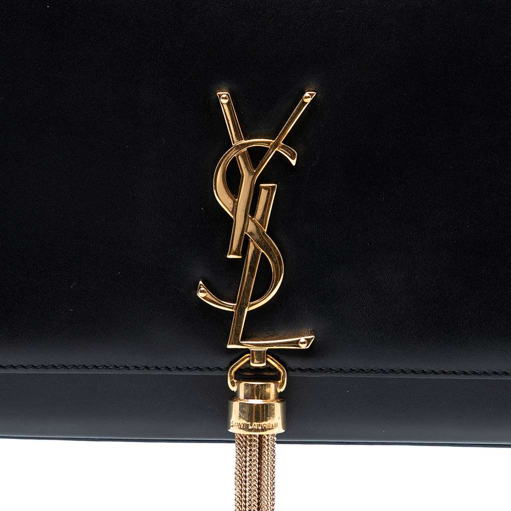 Saint Laurent Medium Smooth Calfskin Classic Monogram Kate Tassel Crossbody - Side view