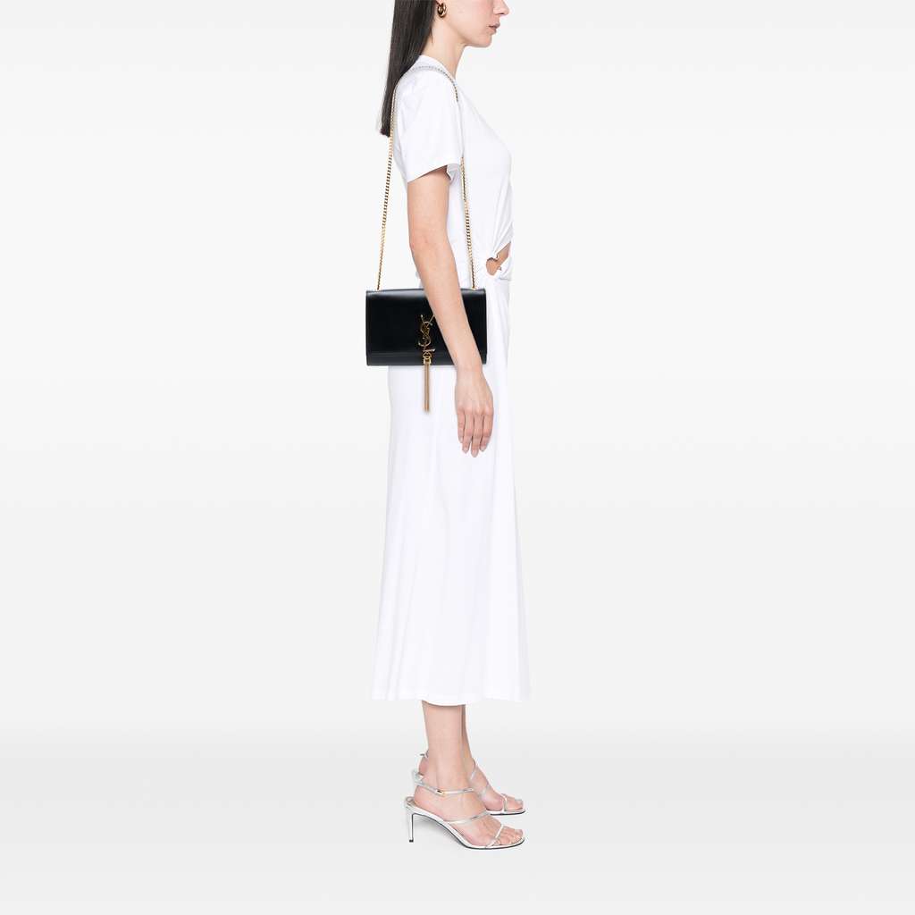 Saint Laurent Medium Smooth Calfskin Classic Monogram Kate Tassel Crossbody - Detail 1