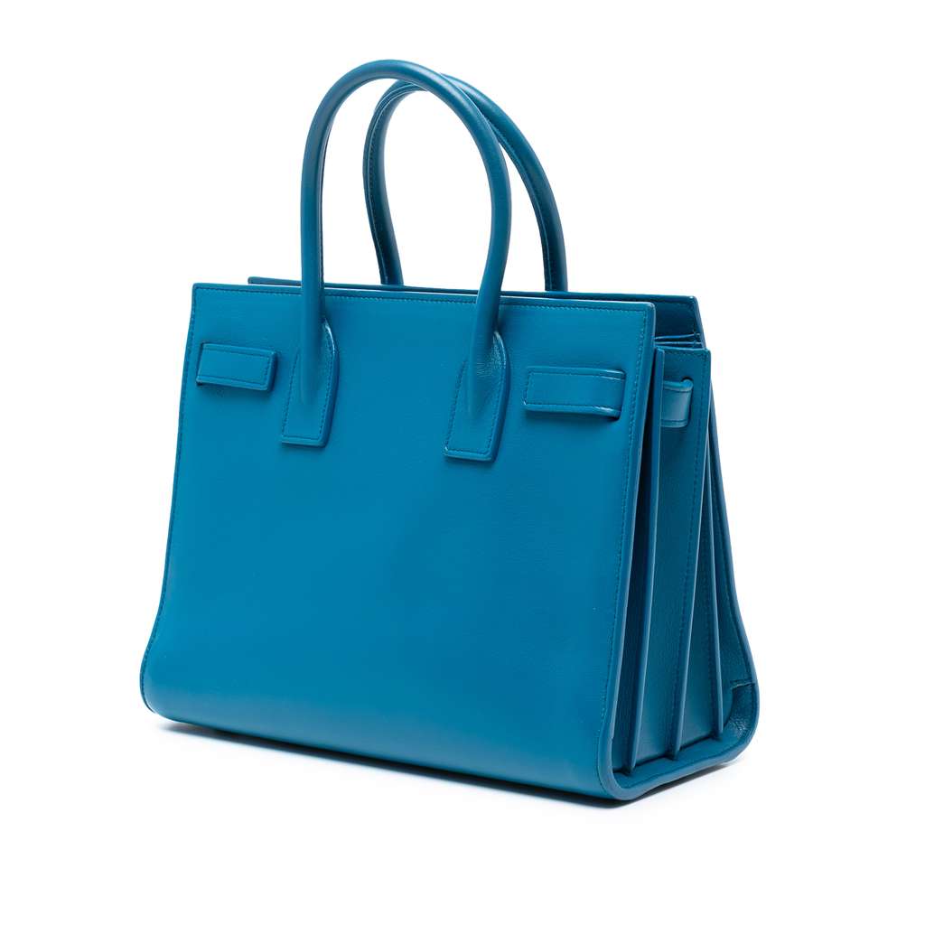 Saint Laurent Baby Leather Sac De Jour Satchel - Back view