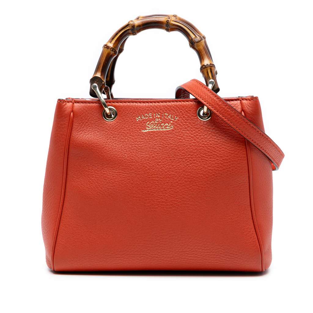 Gucci Mini Calfskin Bamboo Shopper Satchel