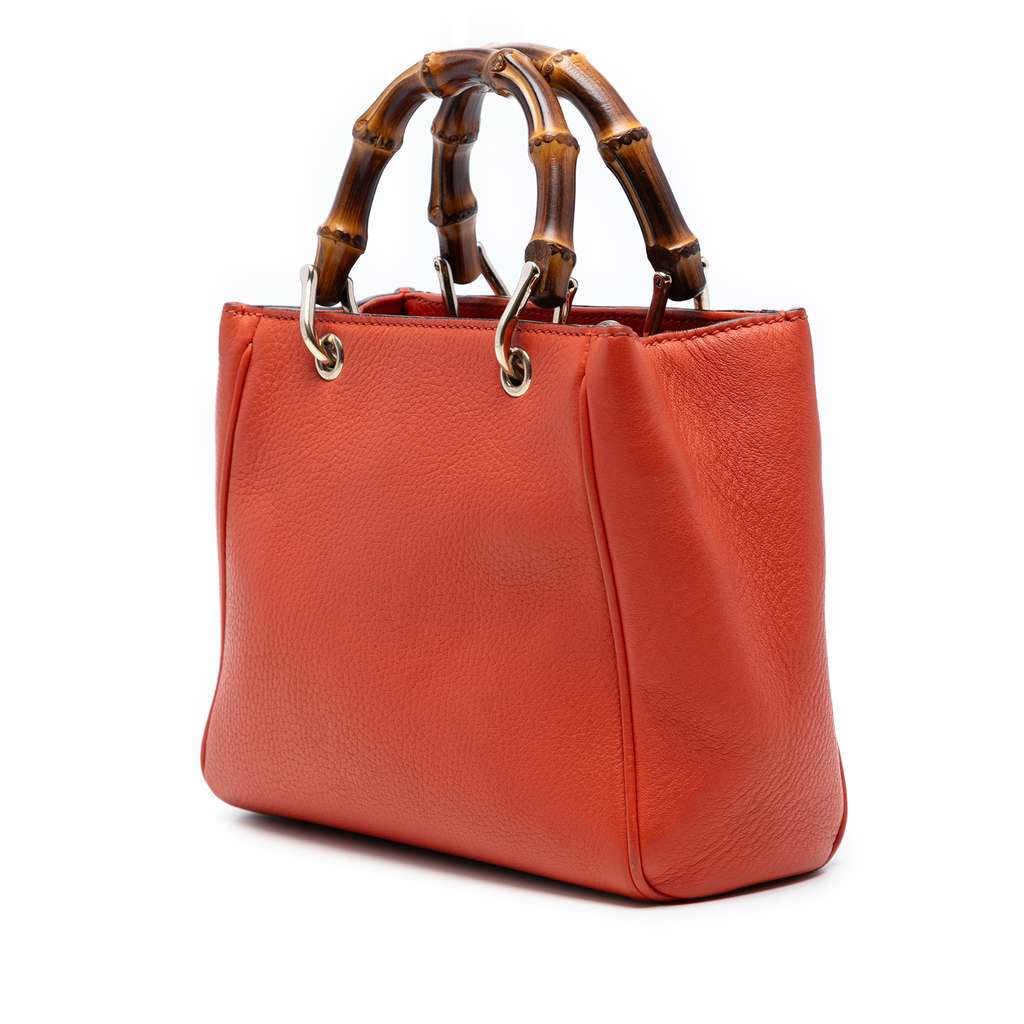 Gucci Mini Calfskin Bamboo Shopper Satchel - Back view