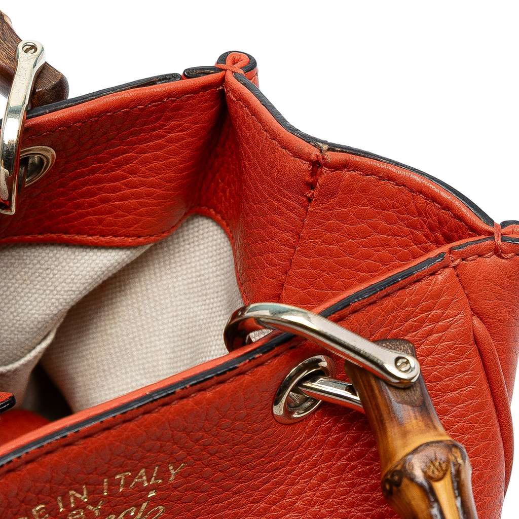 Gucci Mini Calfskin Bamboo Shopper Satchel - Side view