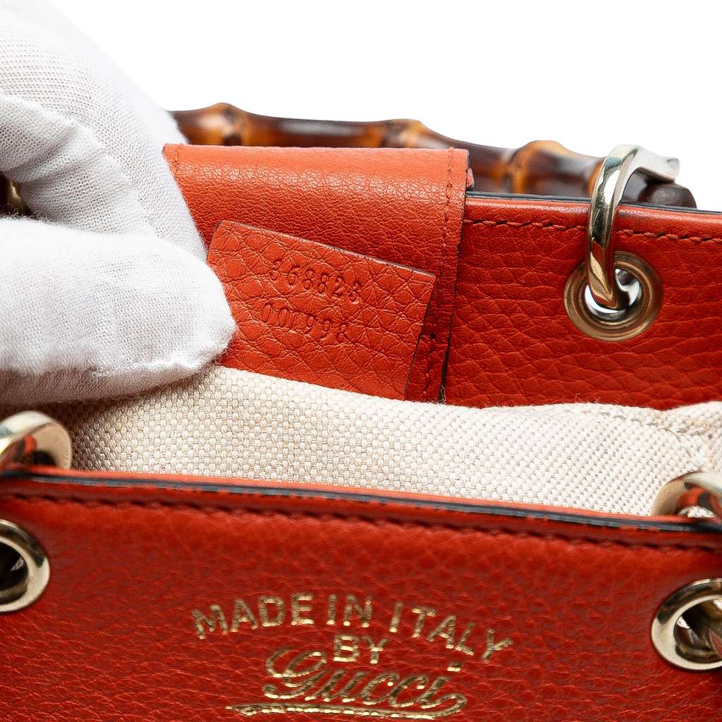Gucci Mini Calfskin Bamboo Shopper Satchel - Detail 1