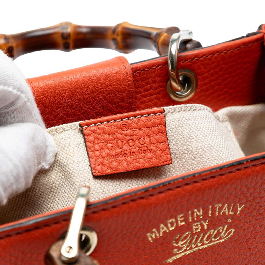 Gucci Mini Calfskin Bamboo Shopper Satchel - Detail 2