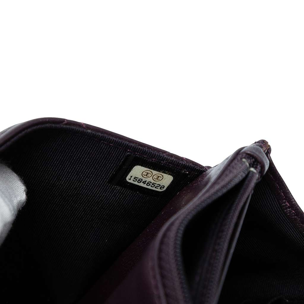 Chanel CC Quilted Lambskin Wallet on Chain - Side view