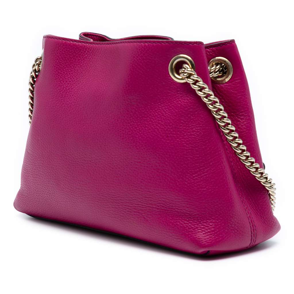 Gucci Small Leather Soho Chain Tote - Back view