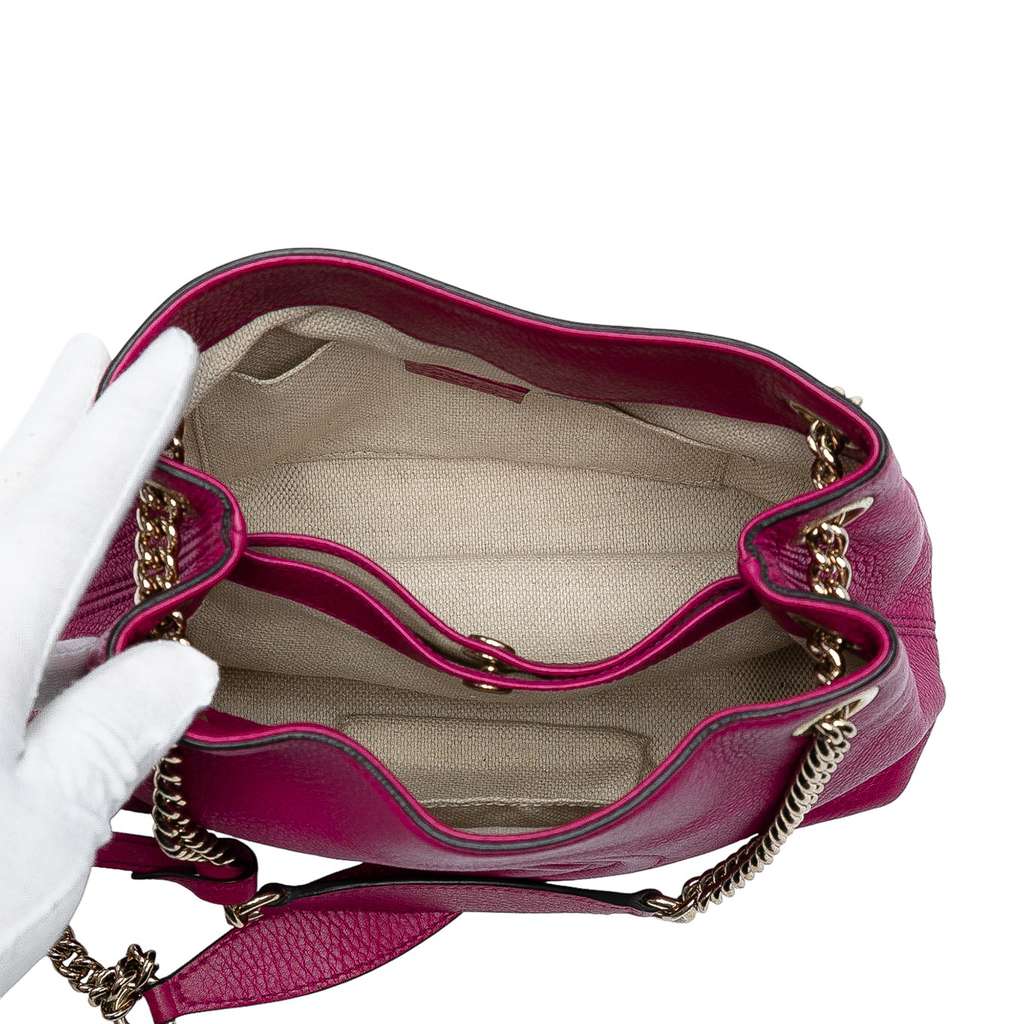 Gucci Small Leather Soho Chain Tote - 4