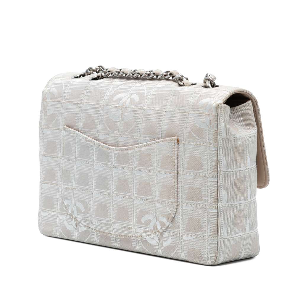 Chanel Medium New Travel Line Nylon Single Flap - Back view