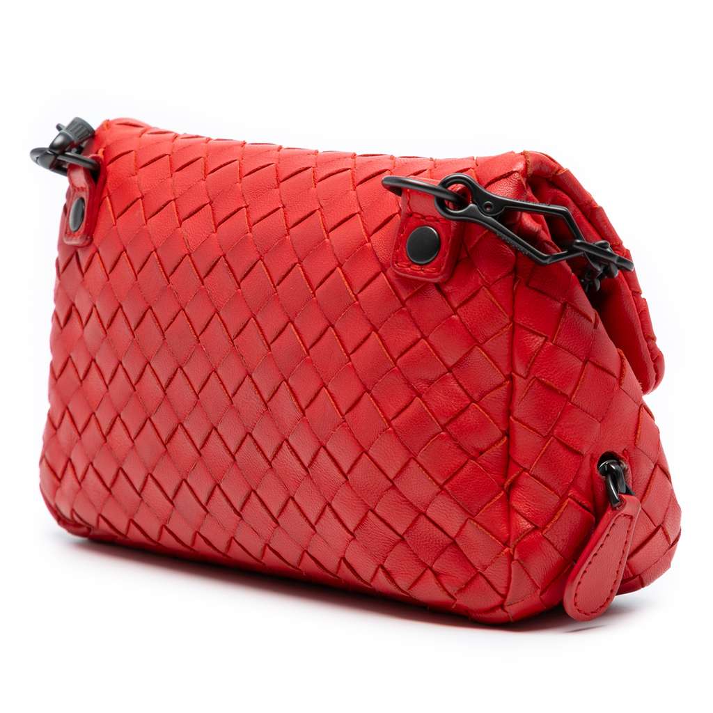 Bottega Veneta Mini Nappa Intrecciato Expandable Chain Crossbody - Back view