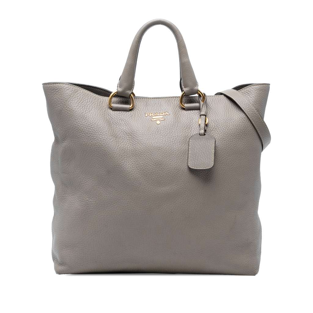 Prada Vitello Daino Open Convertible Tote