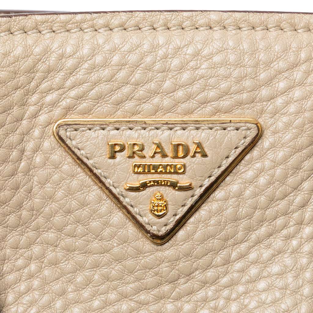 Prada Vitello Daino Front Pocket Open Convertible Tote - Side view