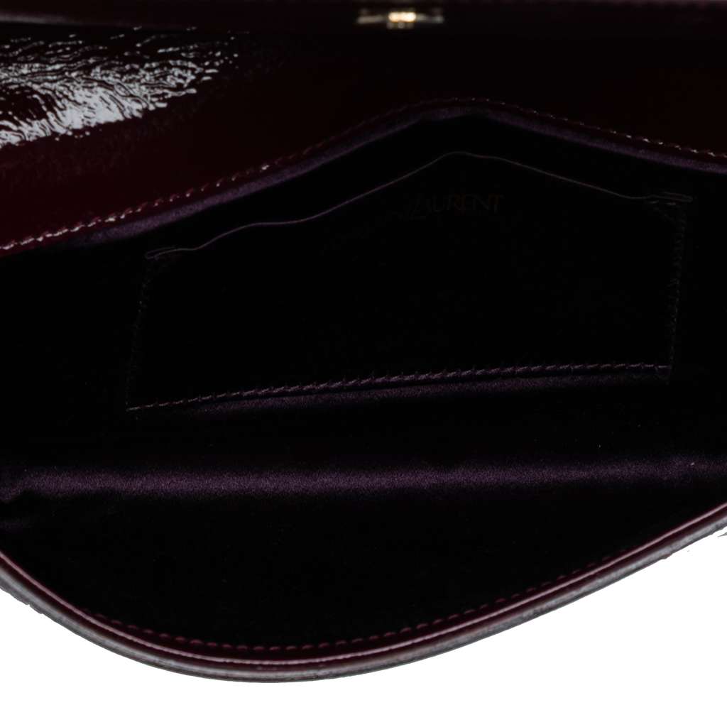 Saint Laurent Small Textured Patent Belle De Jour Clutch - 4