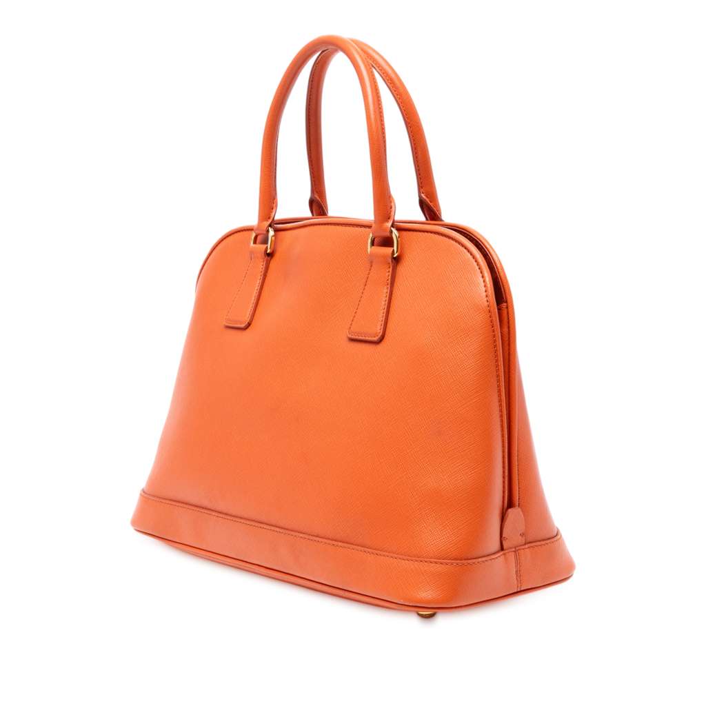 Prada Medium Saffiano Lux Open Promenade Satchel - Back view