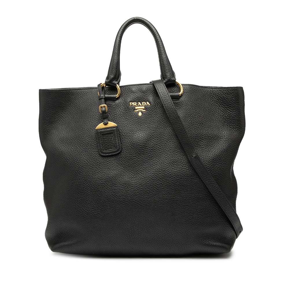 Prada Vitello Daino Open Convertible Tote