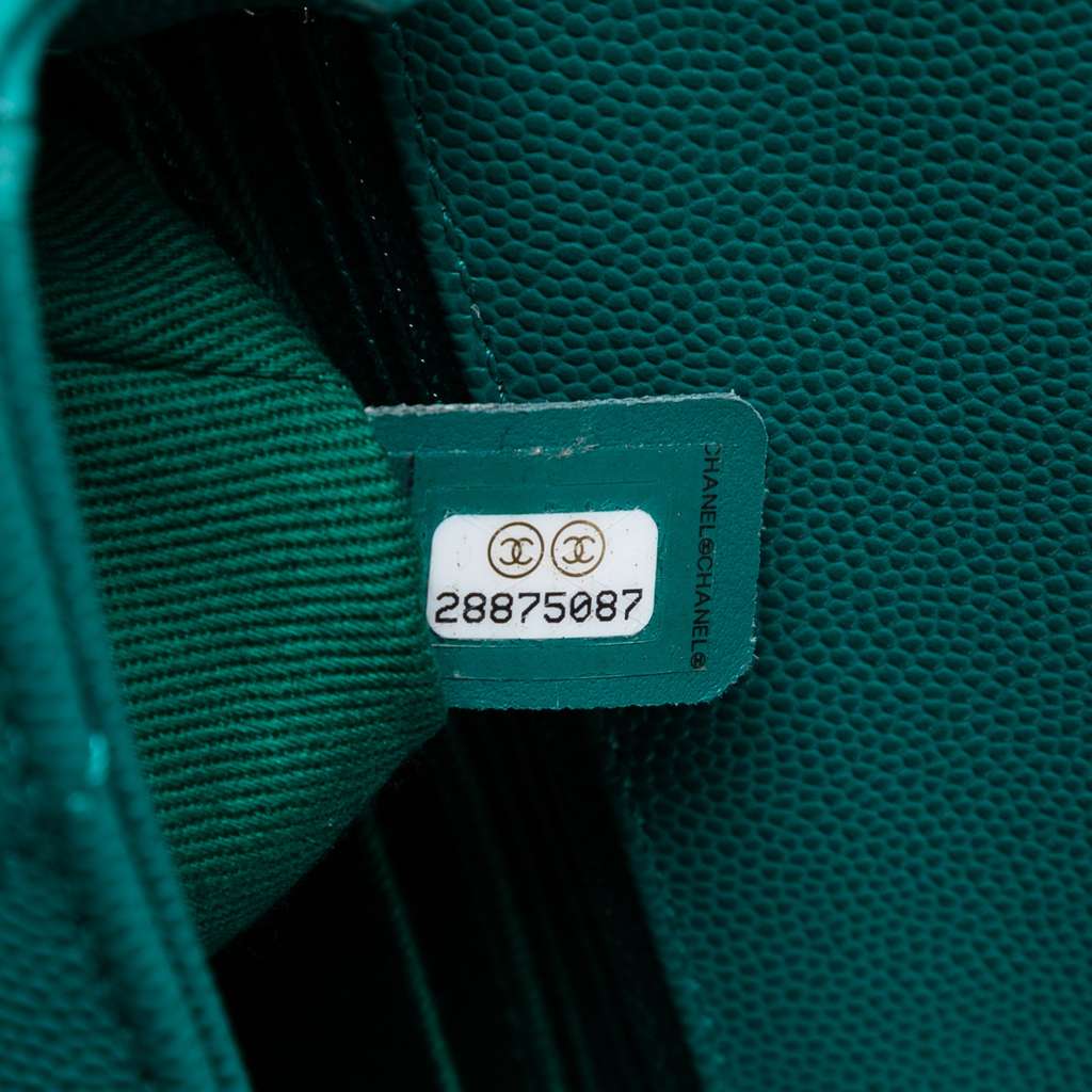 Chanel Mini Chevron Caviar Coco Top Handle Bag - Side view