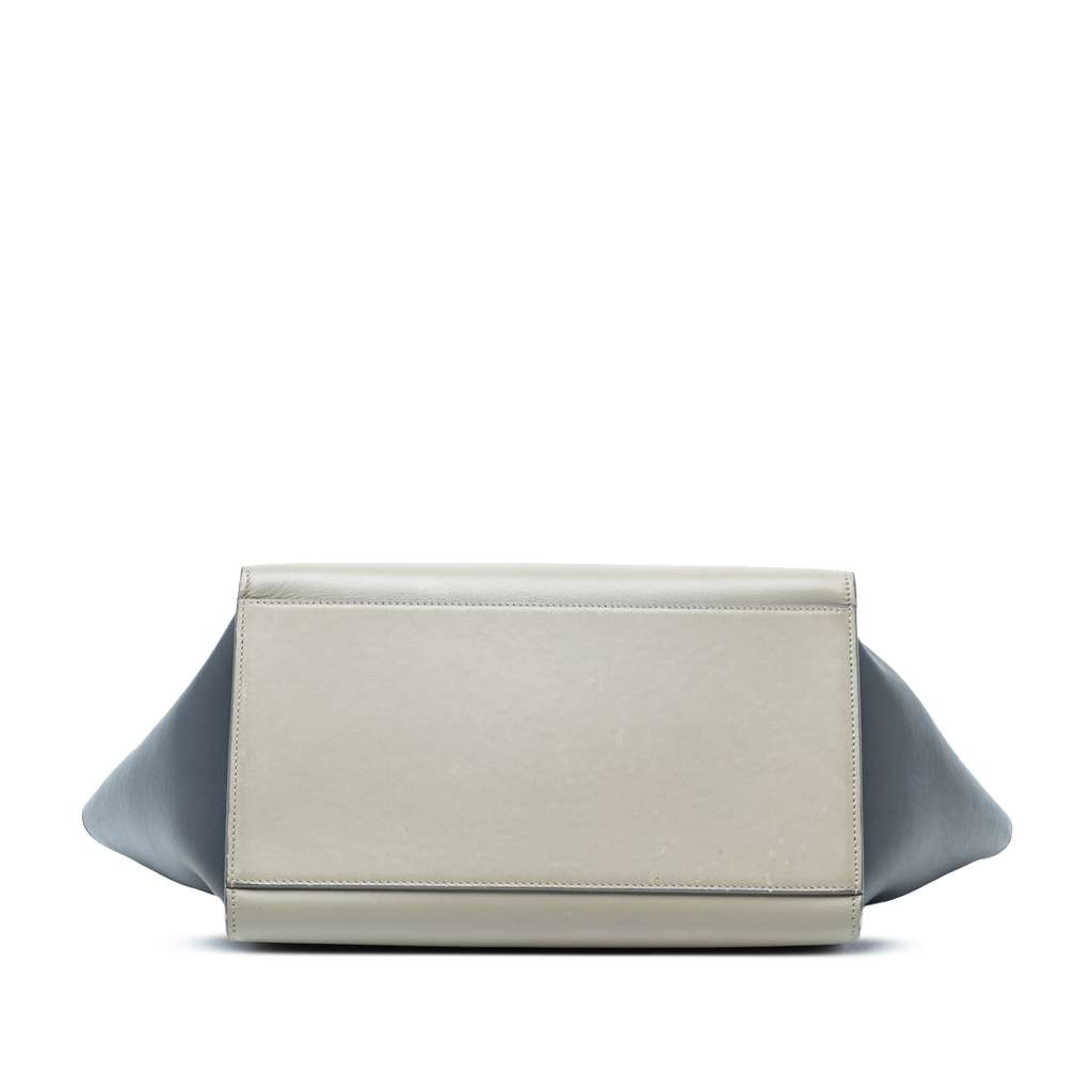 Celine Medium Bicolor Leather Trapeze Satchel - Image 6
