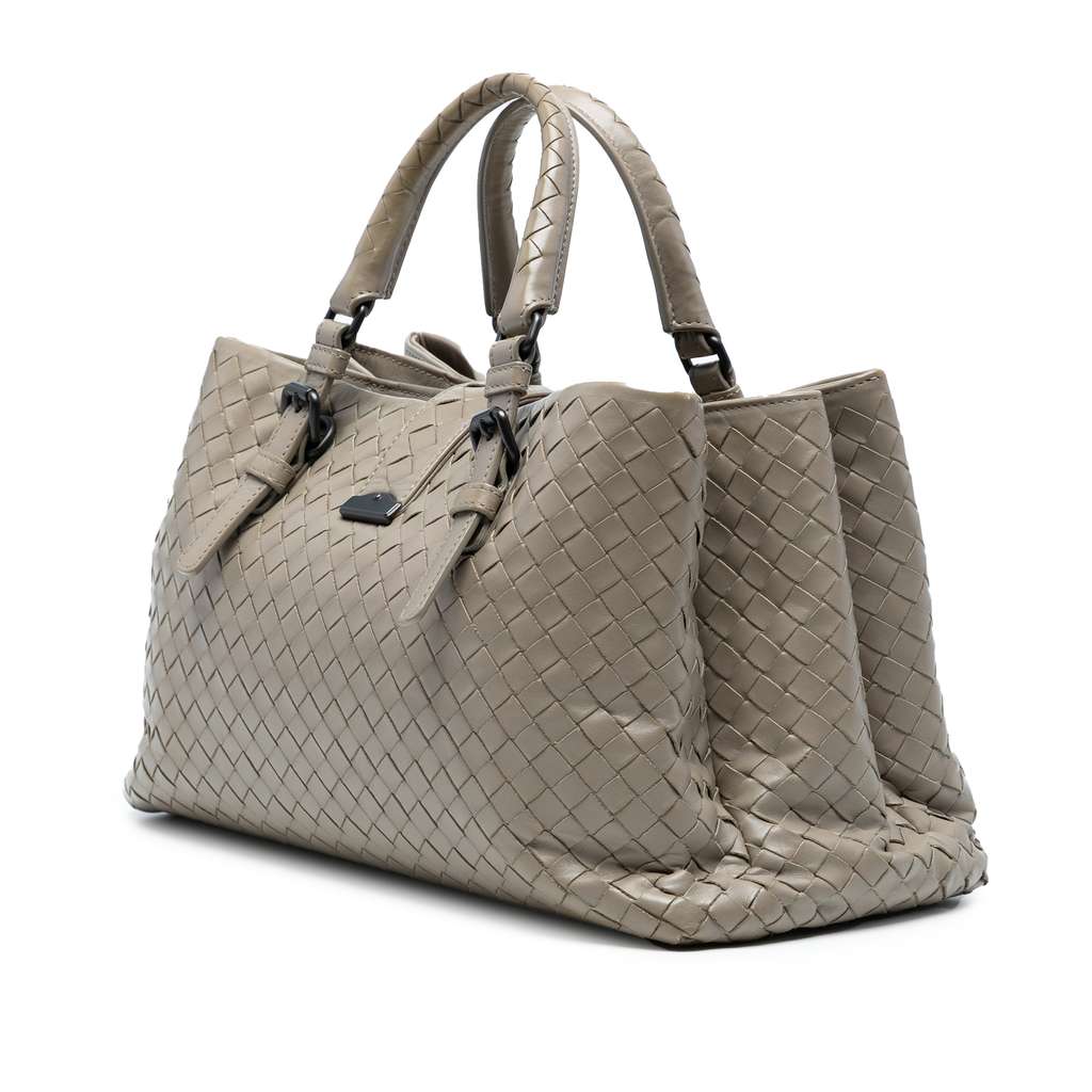 Bottega Veneta Small Nappa Intrecciato Roma Satchel - Back view