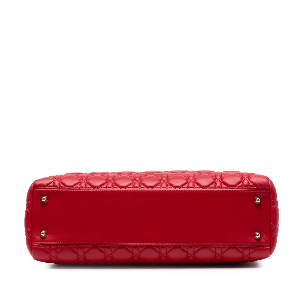 Dior Large Lambskin Cannage Soft Zipped Lady Dior Shopping Tote - Image 6