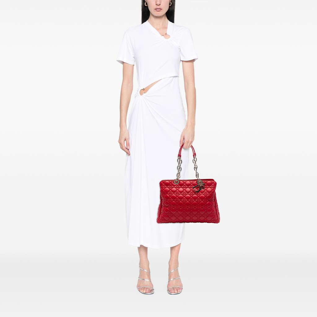 Dior Large Lambskin Cannage Soft Zipped Lady Dior Shopping Tote - Detail 2