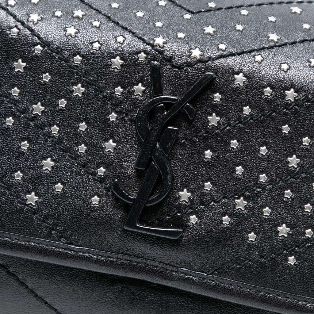 Saint Laurent Studded Calfskin Stardust Monogram Niki Body Bag - Detail 1