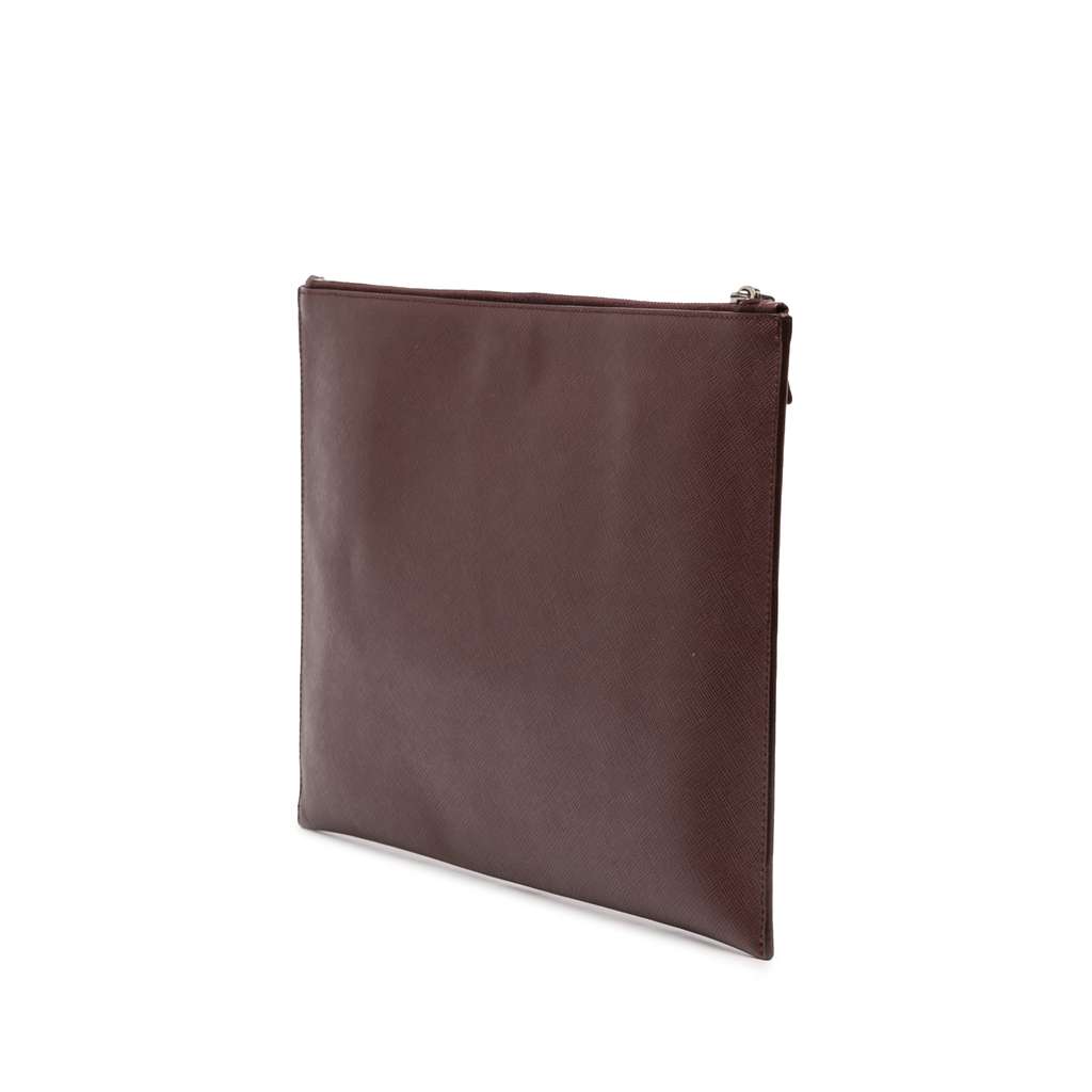 Prada Saffiano Lux Zip Clutch - Back view