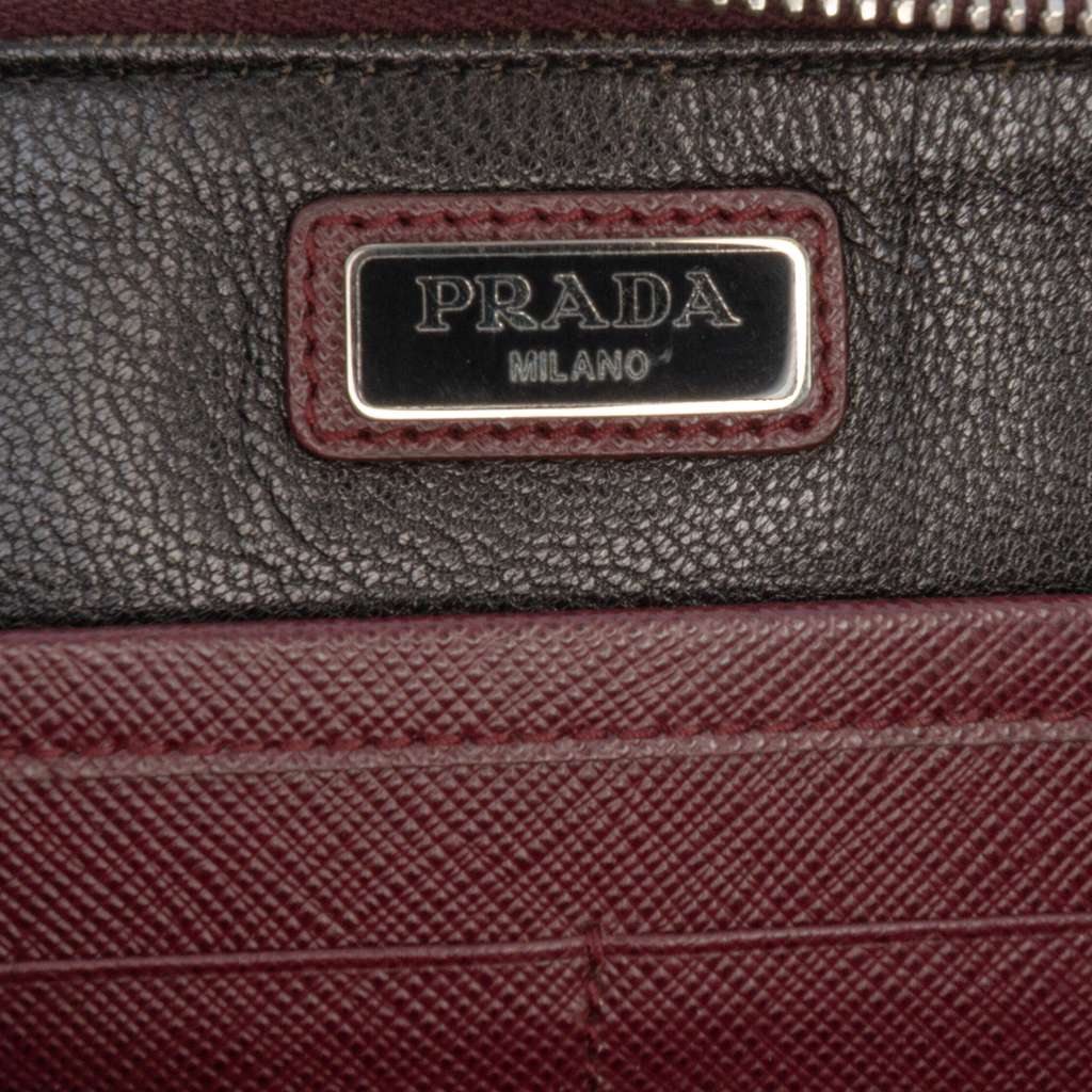 Prada Saffiano Lux Zip Clutch - Side view