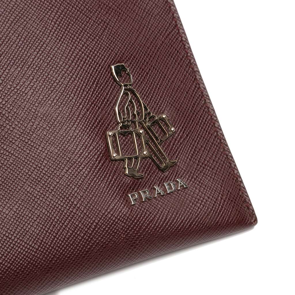 Prada Saffiano Lux Zip Clutch - Image 11
