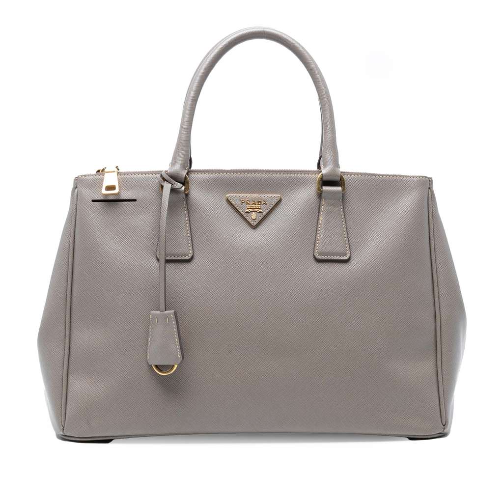 Prada Medium Saffiano Lux Galleria Double Zip Satchel