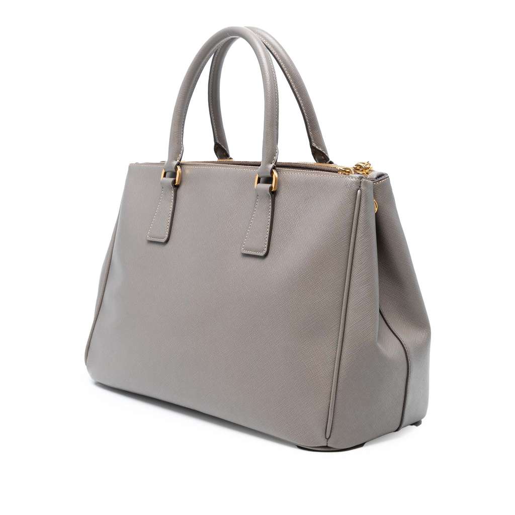 Prada Medium Saffiano Lux Galleria Double Zip Satchel - Back view
