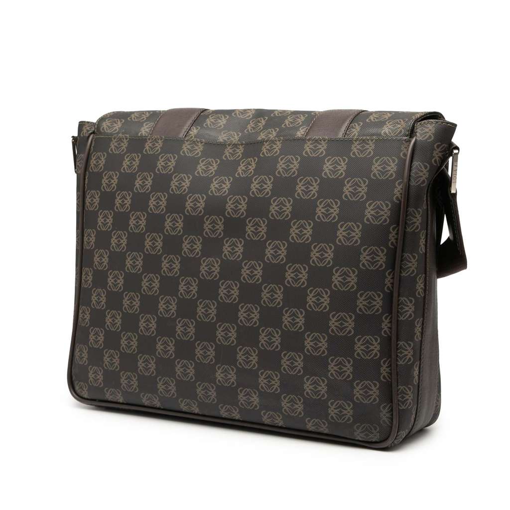 Loewe Anagram Coated Canvas Flap Crossbody - Back view