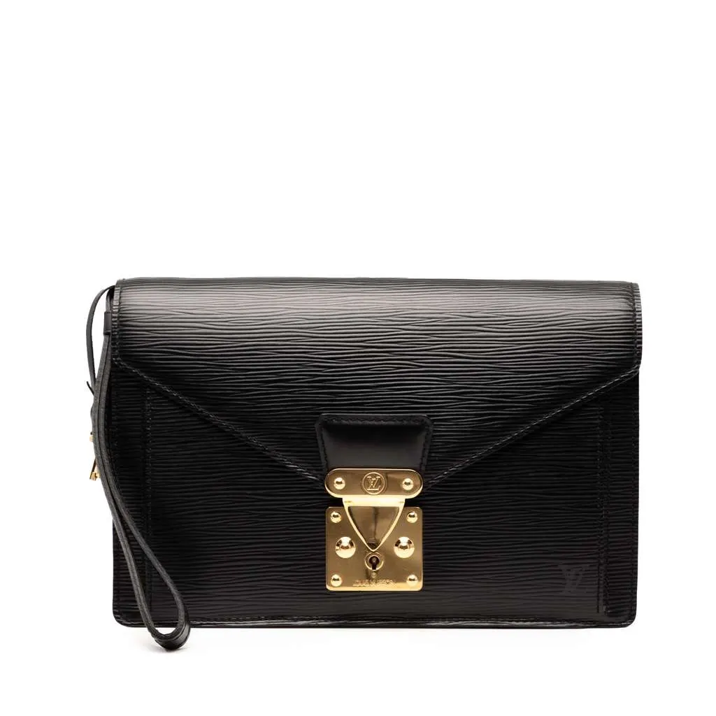 Louis Vuitton Epi Sellier Dragonne Black Leather Good - Front View
