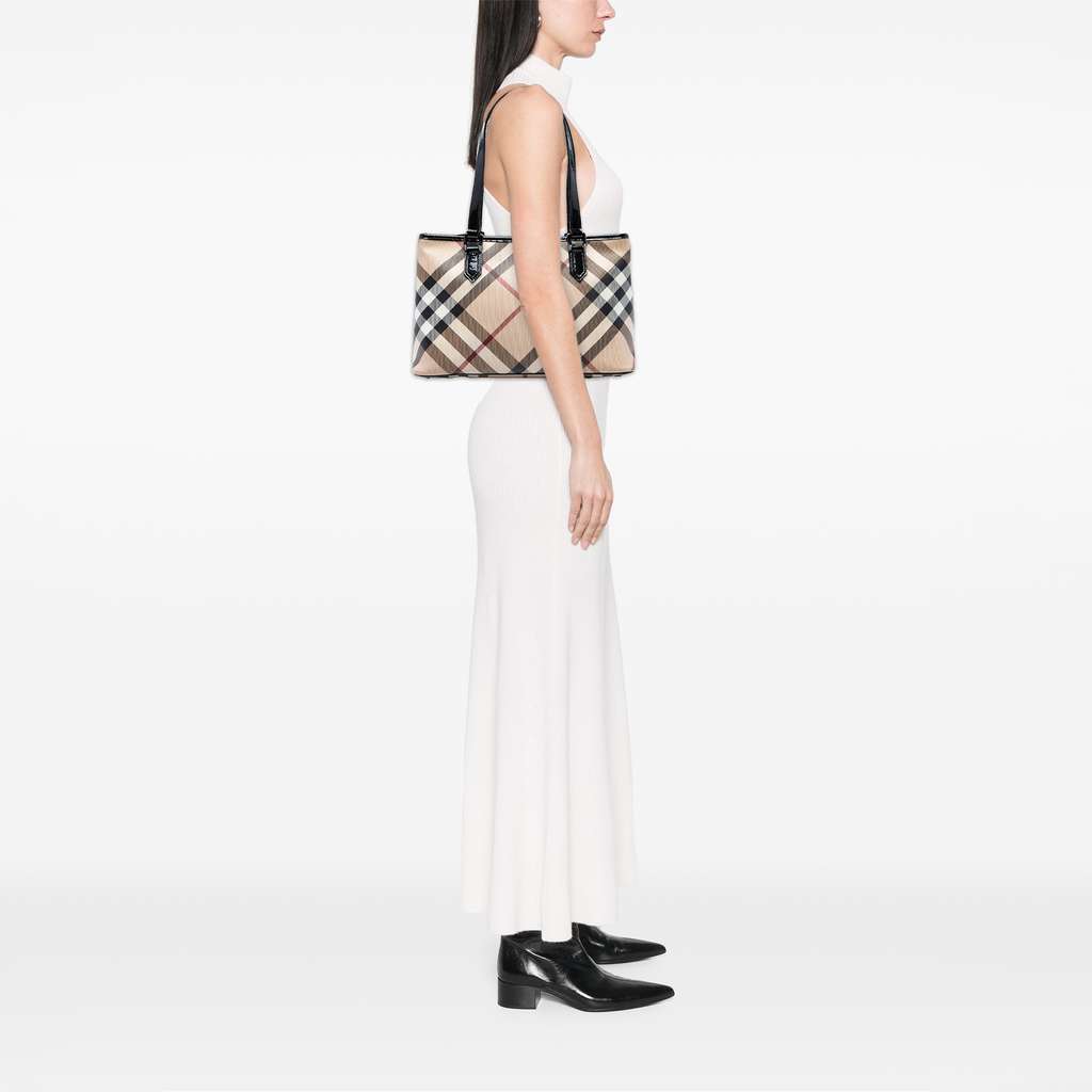 Burberry Supernova Check Coated Canvas Tote - Detail 1