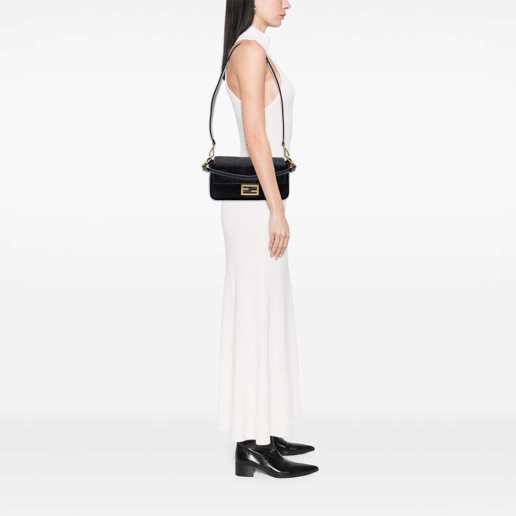 Fendi Zucca Embroidered Canvas Baguette Satchel - Detail 2