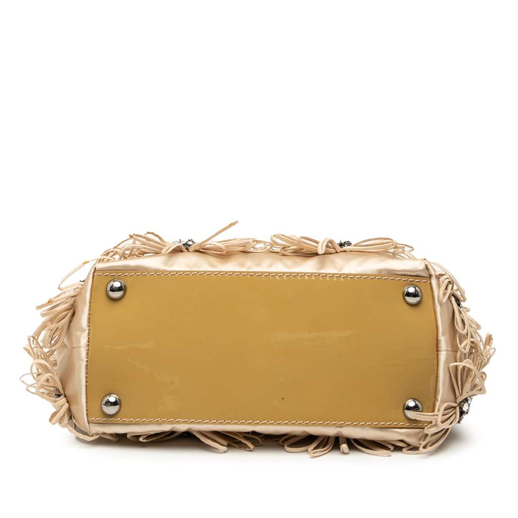 Valentino Floral Embellished Satin Satchel - Image 6