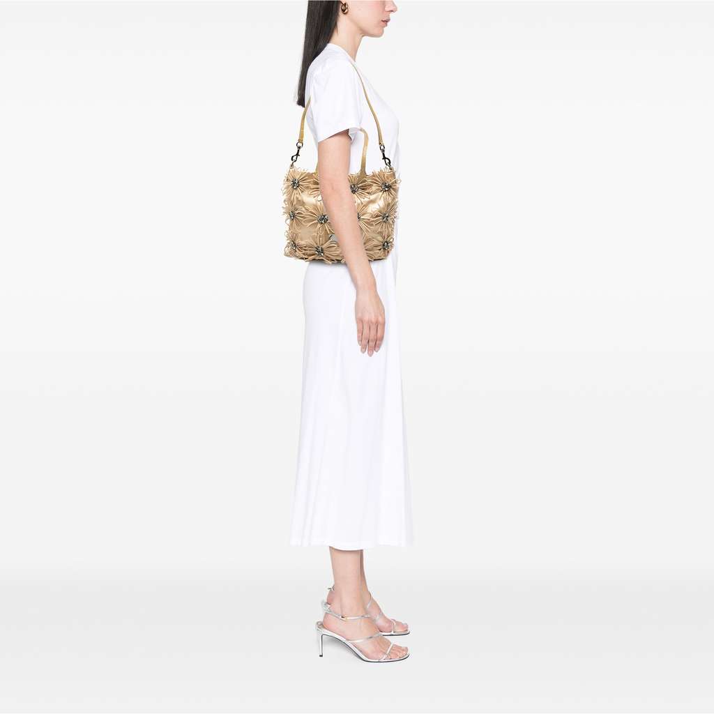 Valentino Floral Embellished Satin Satchel - Detail 2