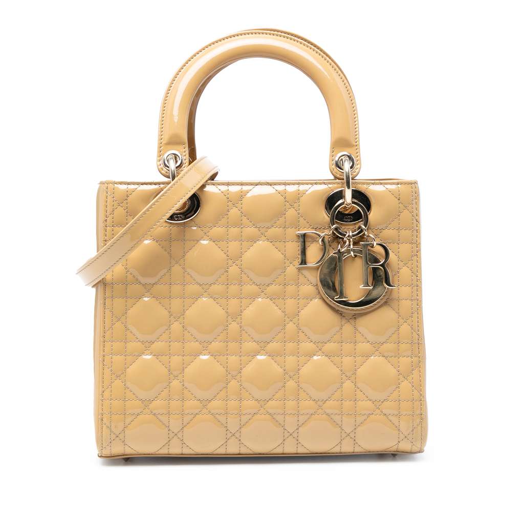 Dior Medium Patent Cannage Lady Dior