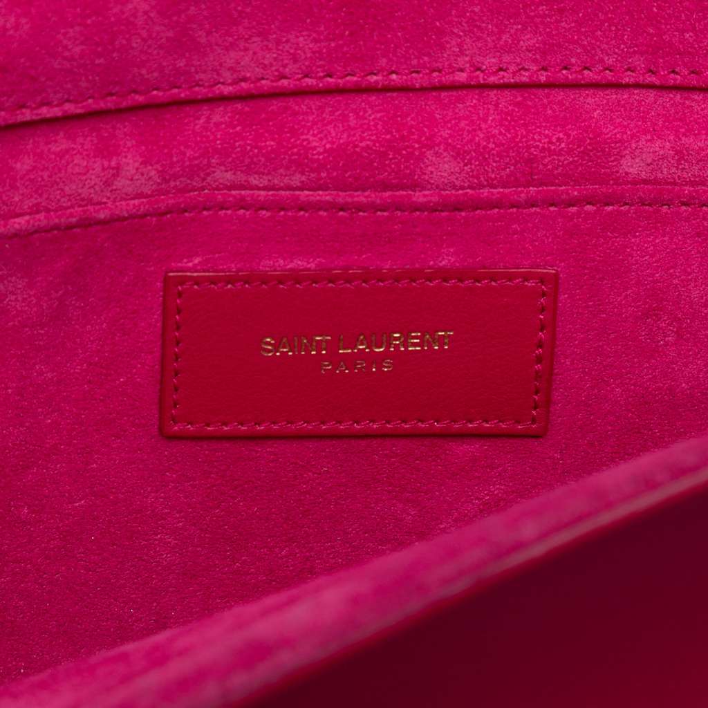 Saint Laurent Leather Chyc Ligne Clutch - Side view