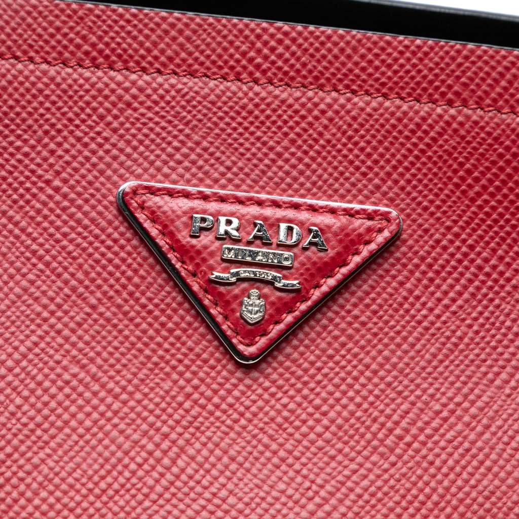 Prada Medium Saffiano Cuir Double Handle Satchel - Detail 1
