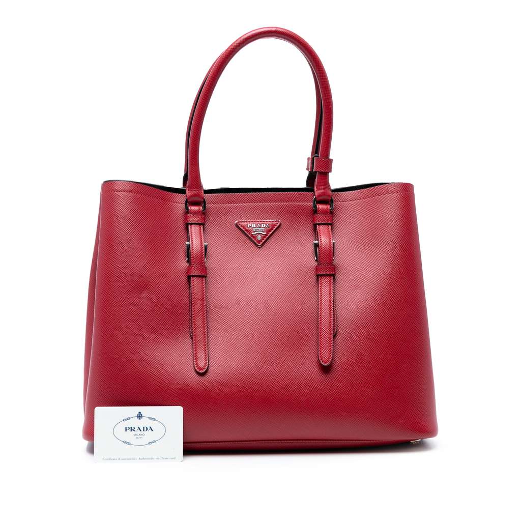 Prada Medium Saffiano Cuir Double Handle Satchel - Image 10