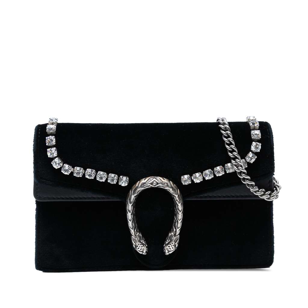Gucci Mini Crystal Embellished Velvet Dionysus Crossbody