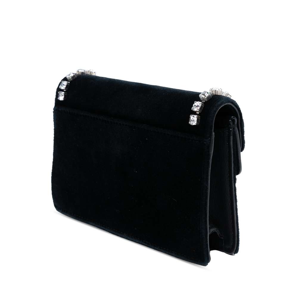 Gucci Mini Crystal Embellished Velvet Dionysus Crossbody - Back view