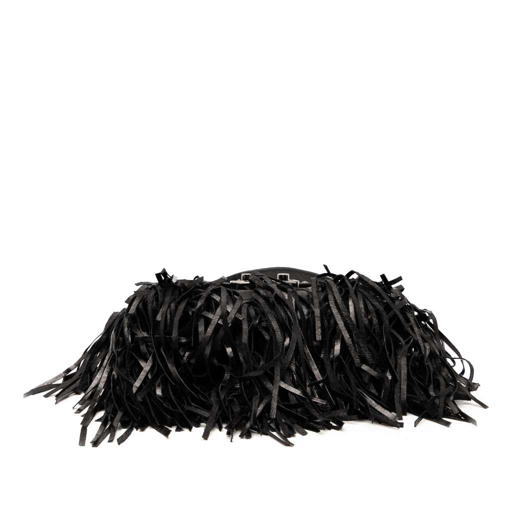 Prada Vitello Shine Fringe Studded Flap Hobo - Image 6