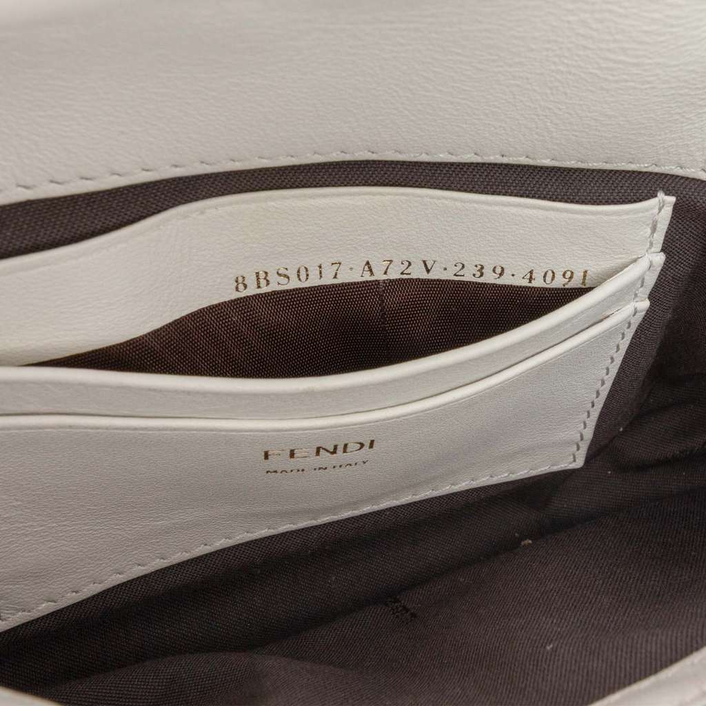 Fendi Mini Zucca Embossed Leather Baguette Satchel - Detail 1