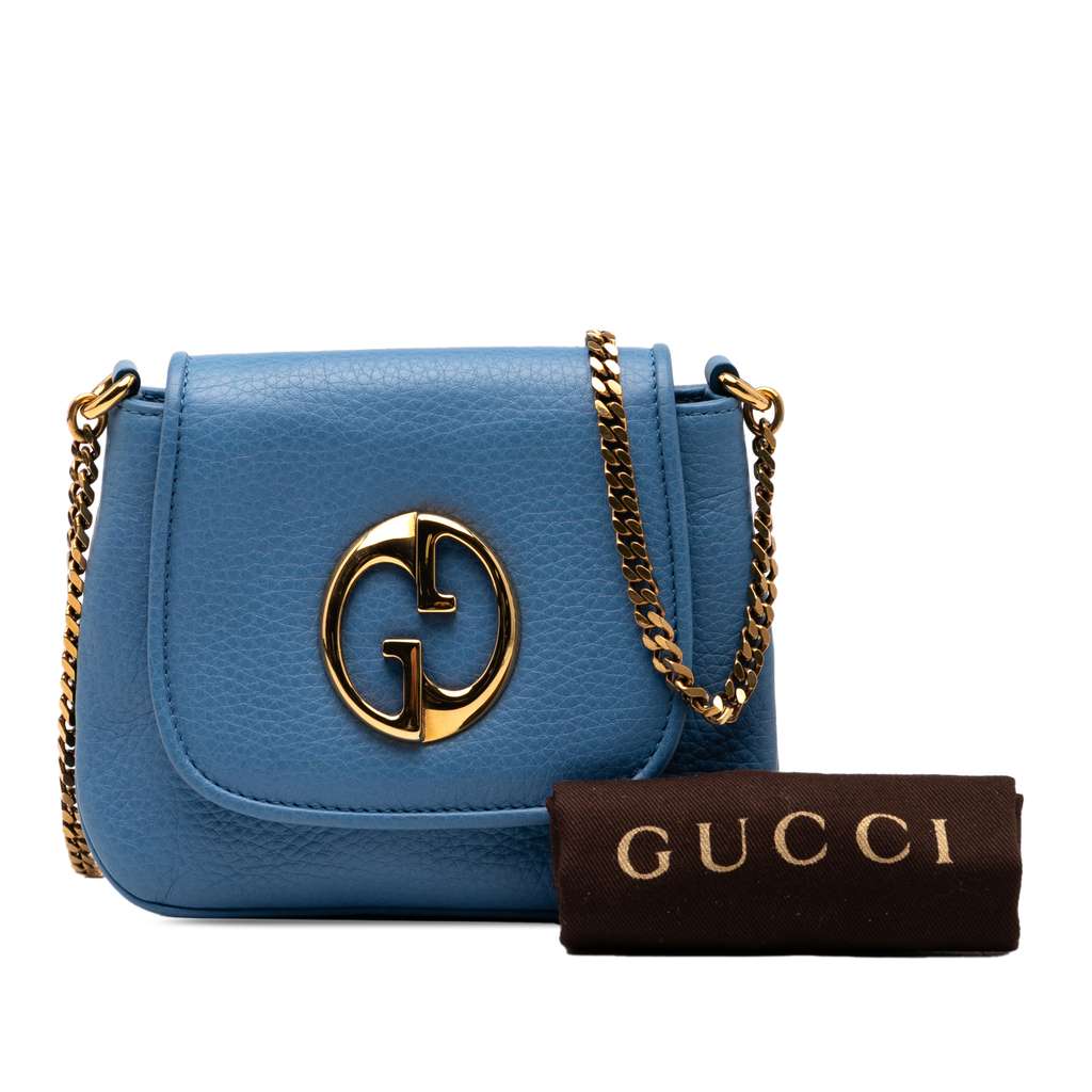 Gucci Small Leather 1973 Chain Crossbody - Image 10
