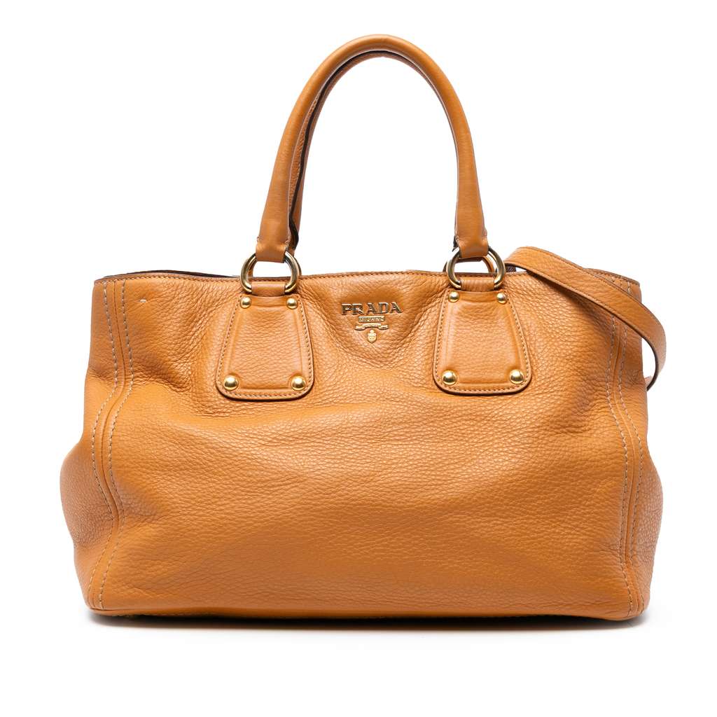 Prada Vitello Daino Open Convertible Tote