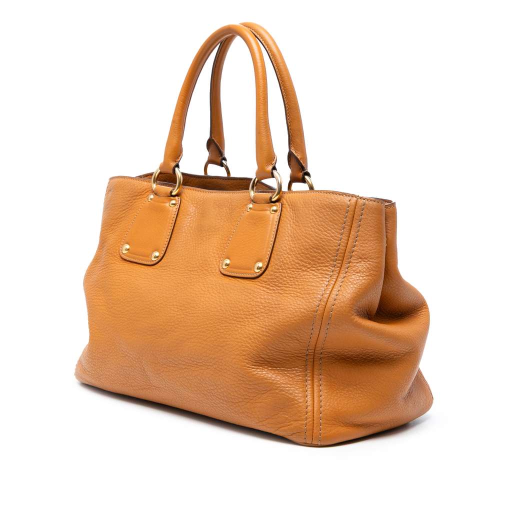 Prada Vitello Daino Open Convertible Tote - Back view