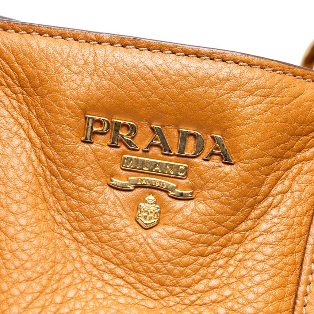 Prada Vitello Daino Open Convertible Tote - Side view