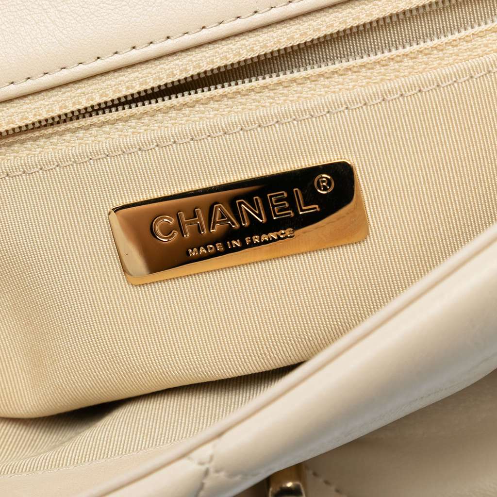 Chanel Large Lambskin 19 Flap - Side view