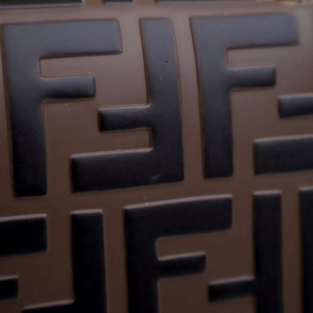 Fendi Medium FF 1974 Embossed Leather Kan U Top Handle Bag - Detail 2